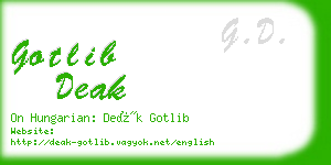 gotlib deak business card